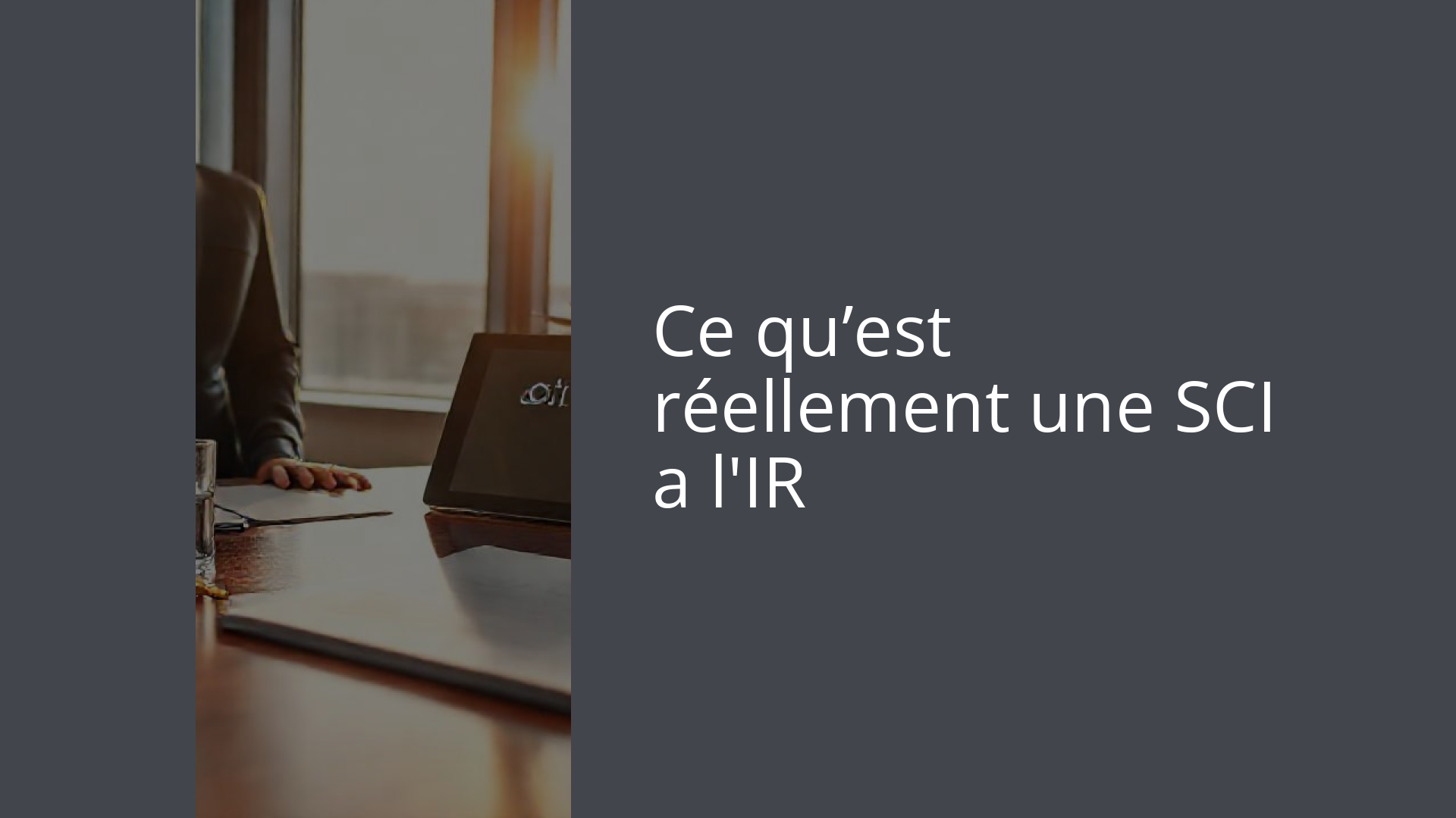Ce qu’est réellement une SCI a l'IR