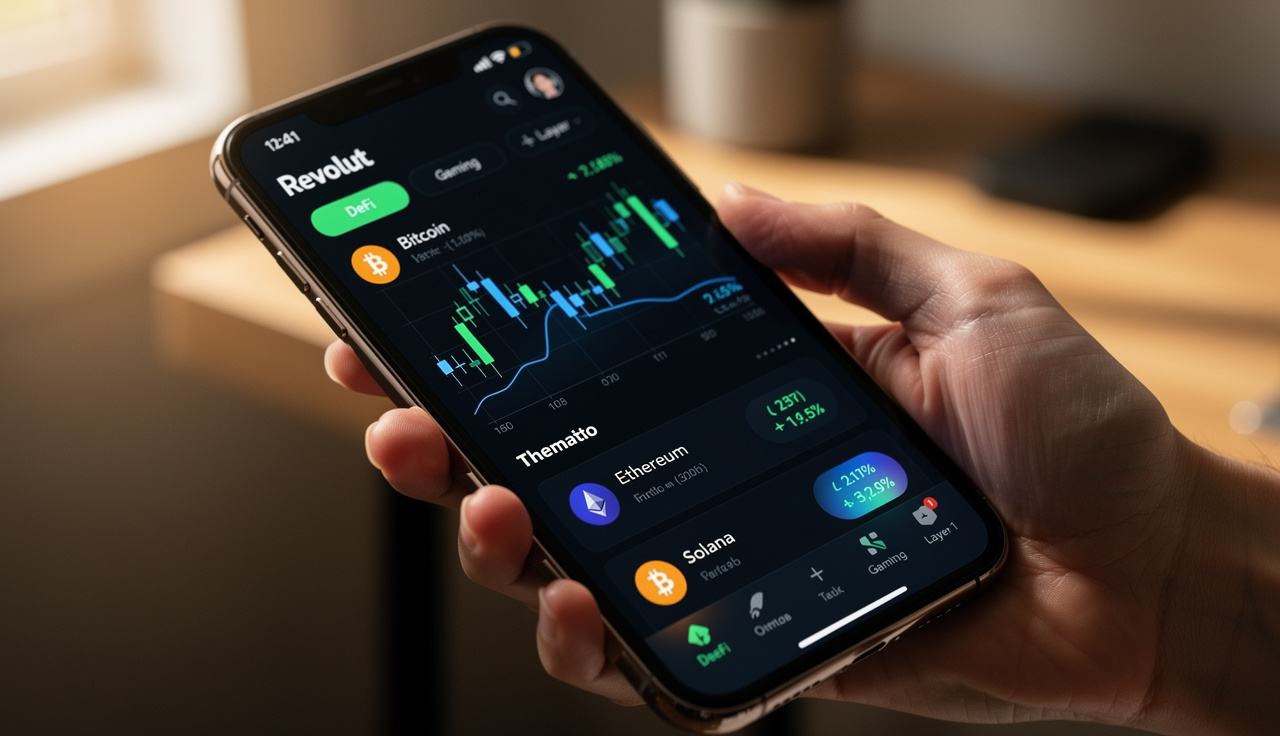 Interface crypto de Revolut