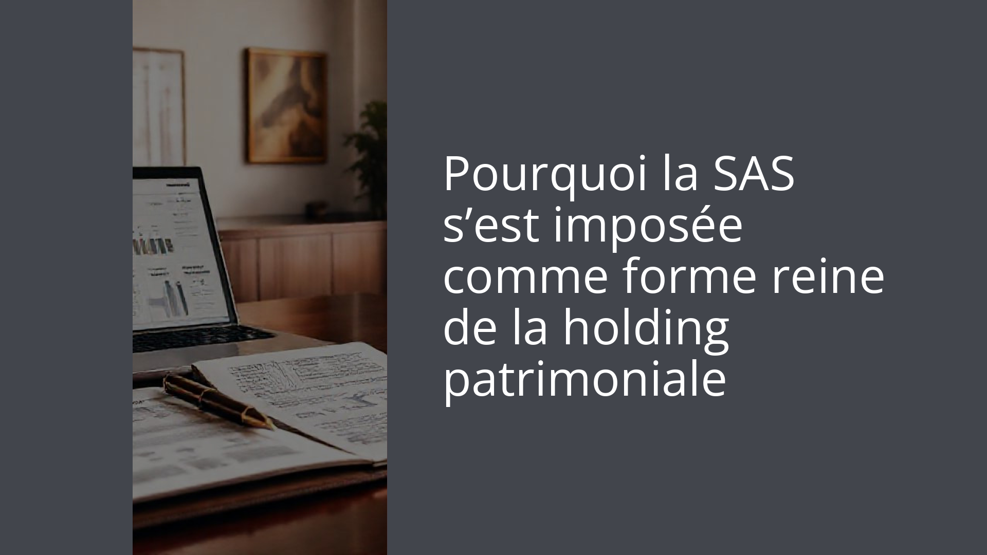 Pourquoi la SAS s’est imposée comme forme reine de la holding patrimoniale