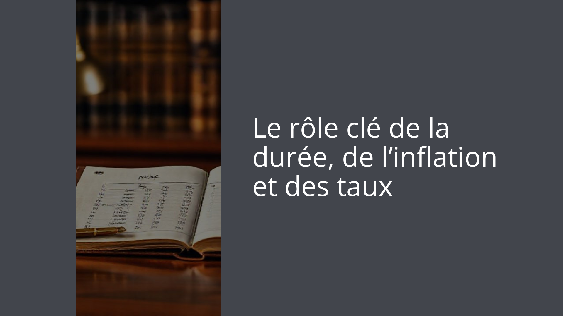 Le rôle clé de la durée, de l’inflation et des taux