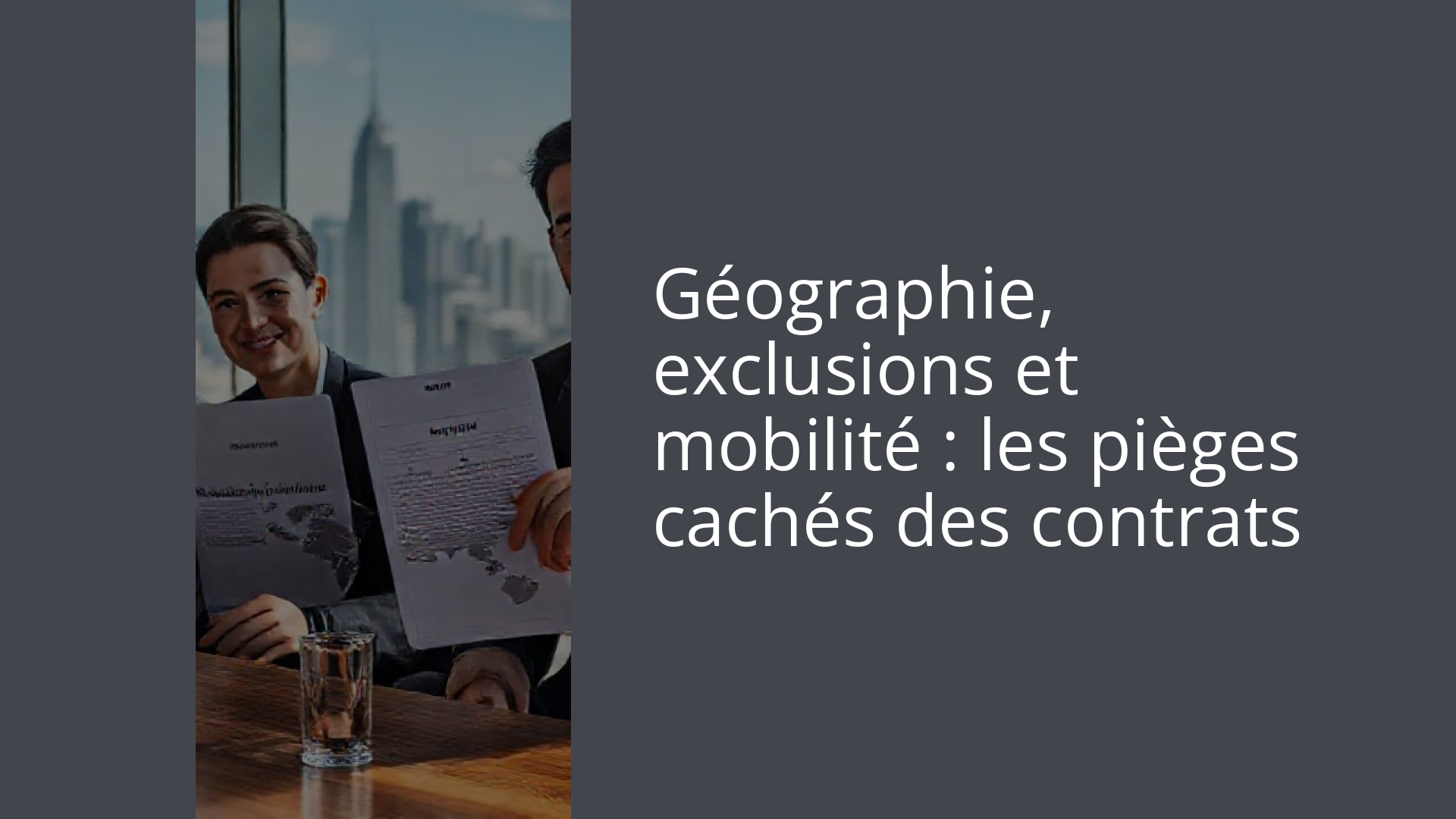 Géographie, exclusions et mobilité : les pièges cachés des contrats