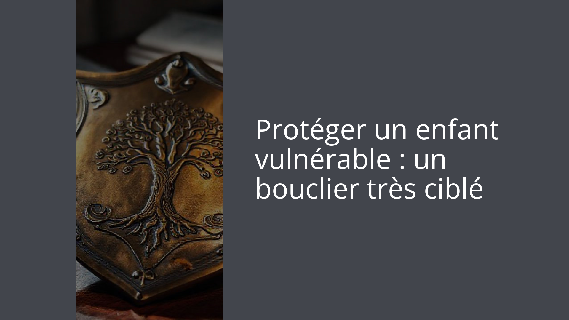 Protéger un enfant vulnérable : un bouclier très ciblé