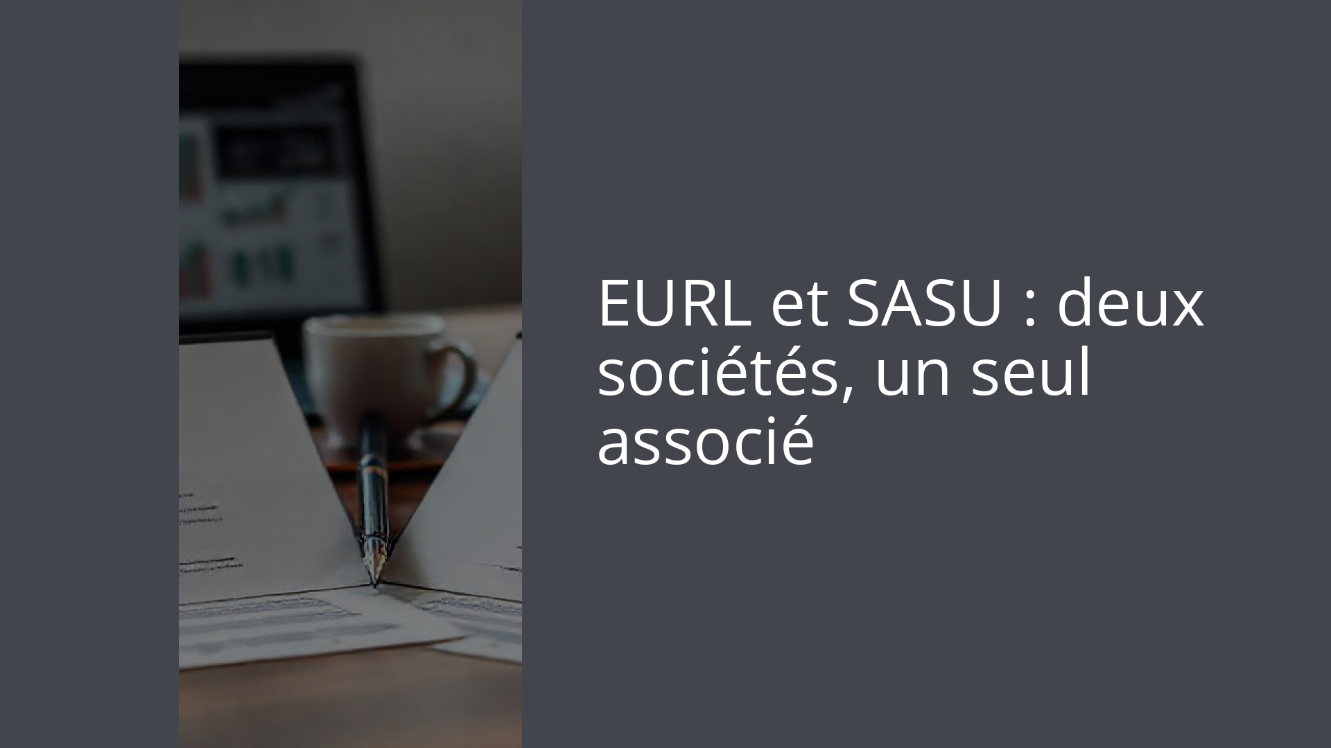 EURL et SASU : deux sociétés, un seul associé
