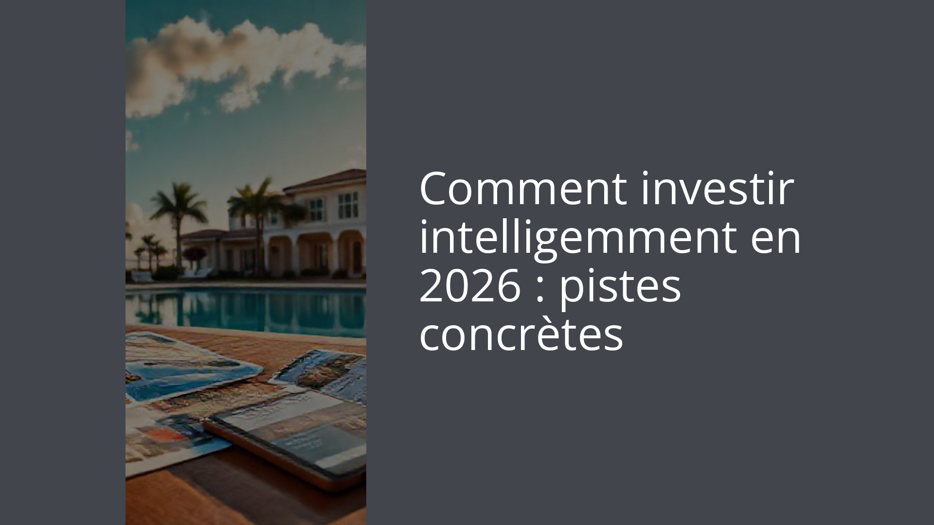 Comment investir intelligemment en 2026 : pistes concrètes