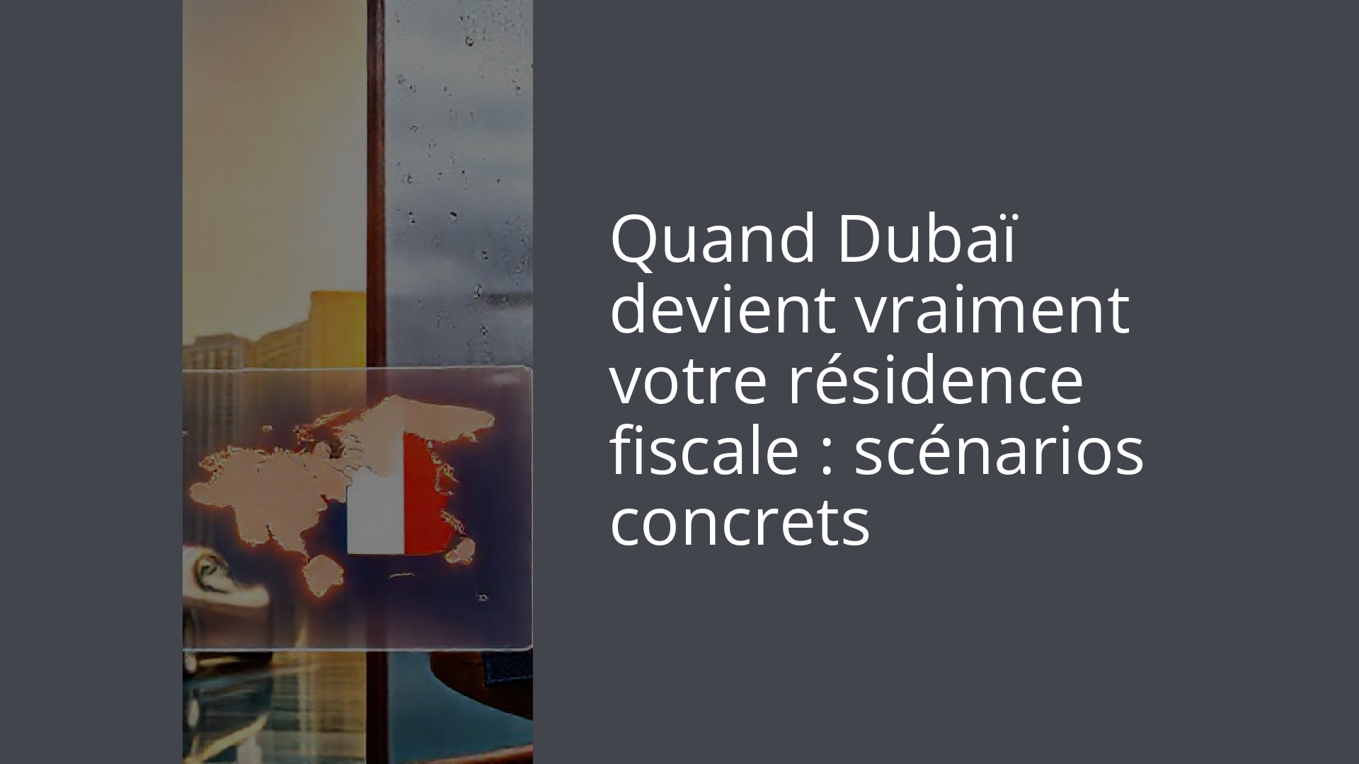 Quand Dubaï devient vraiment votre résidence fiscale : scénarios concrets