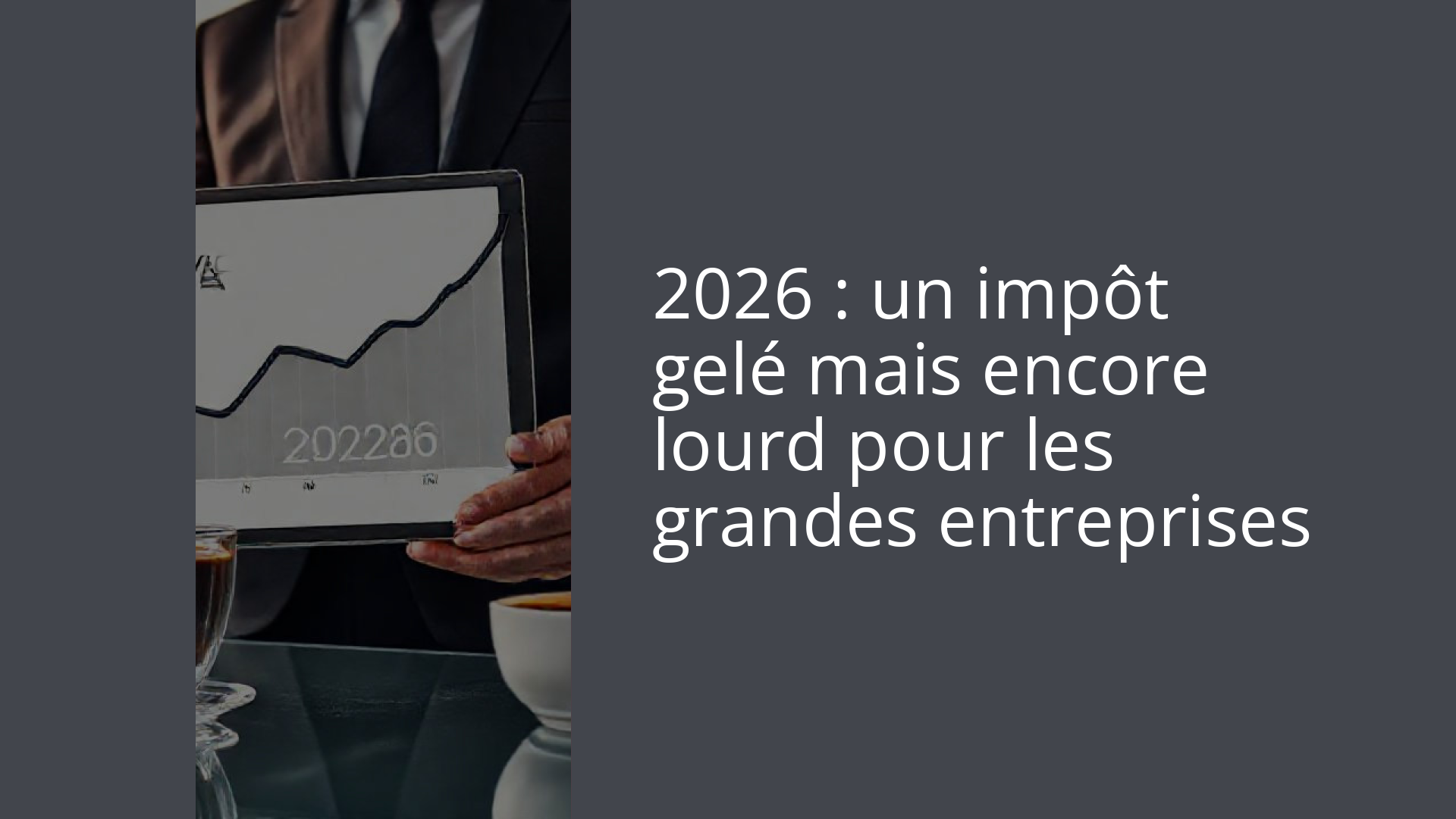 2026 : un impôt gelé mais encore lourd pour les grandes entreprises