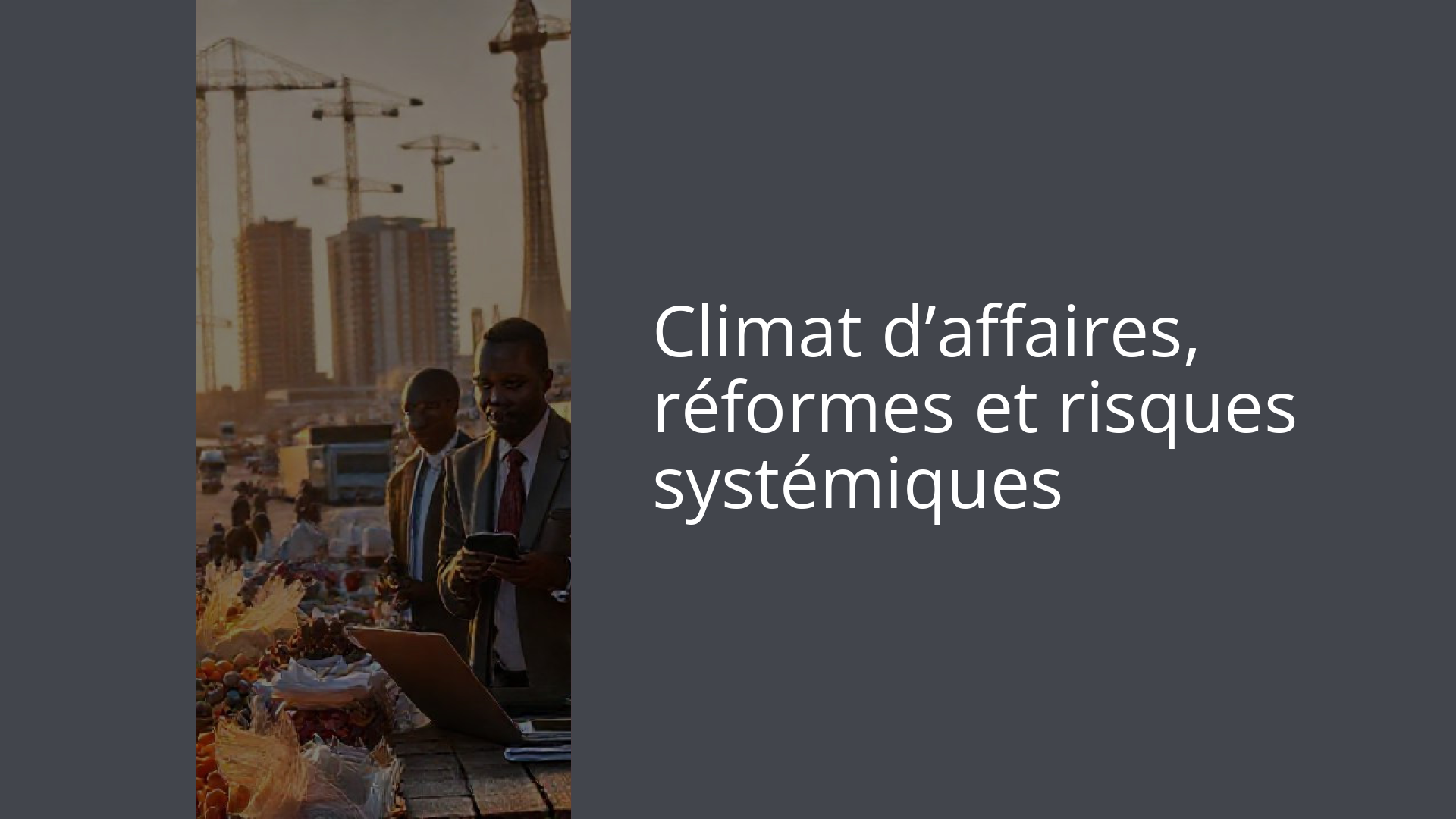 Climat d’affaires, réformes et risques systémiques