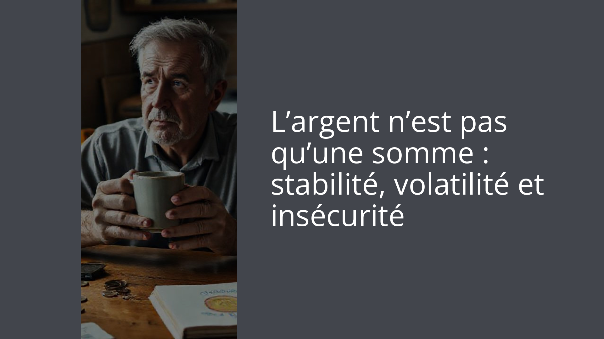 L’argent n’est pas qu’une somme : stabilité, volatilité et insécurité