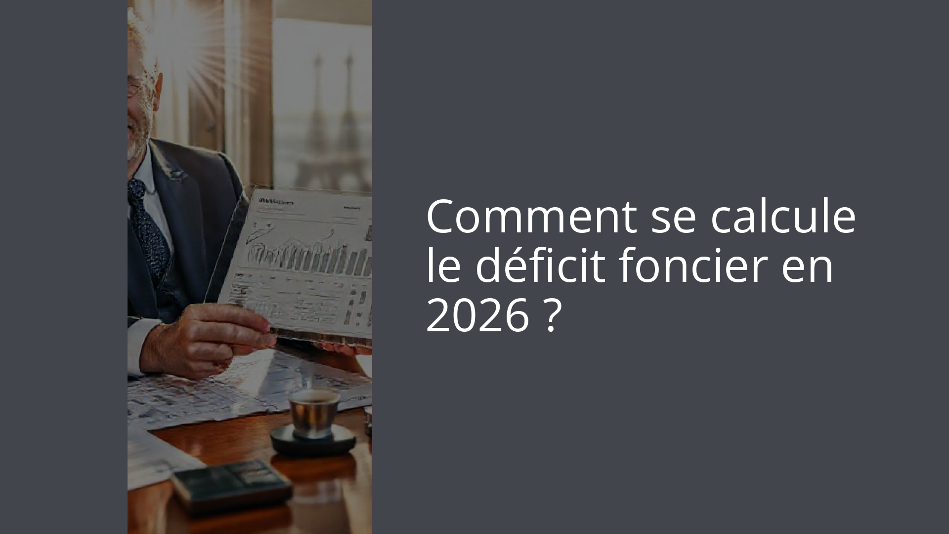 Comment se calcule le déficit foncier en 2026 ?