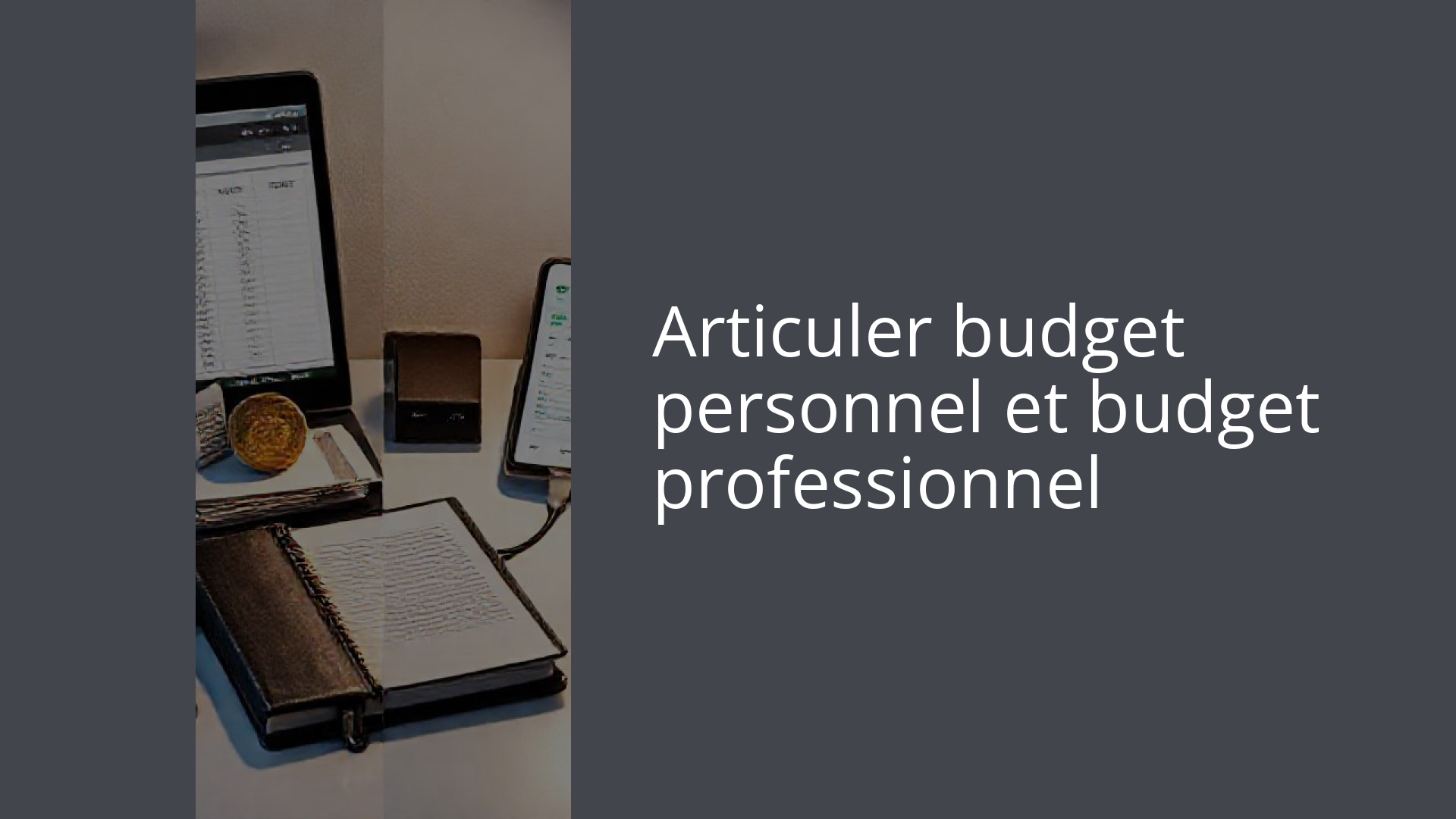 Articuler budget personnel et budget professionnel