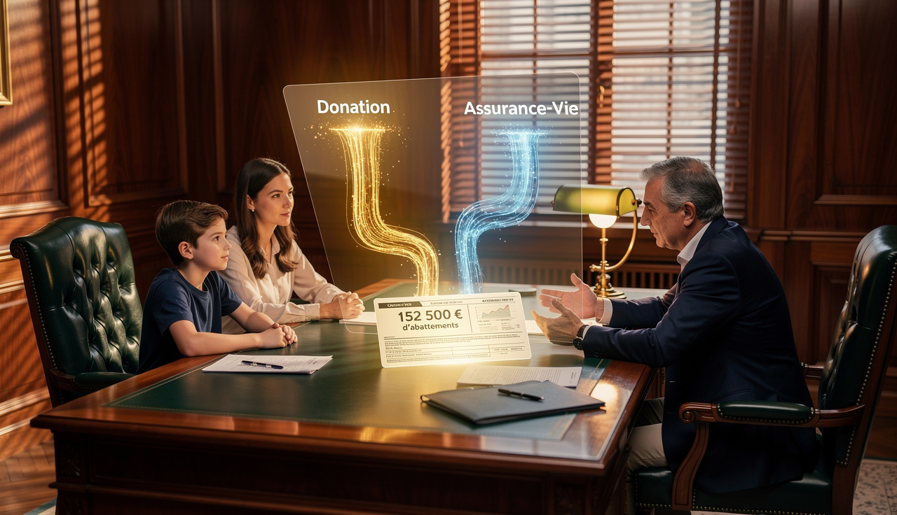 Transmission combinée donation et assurance-vie