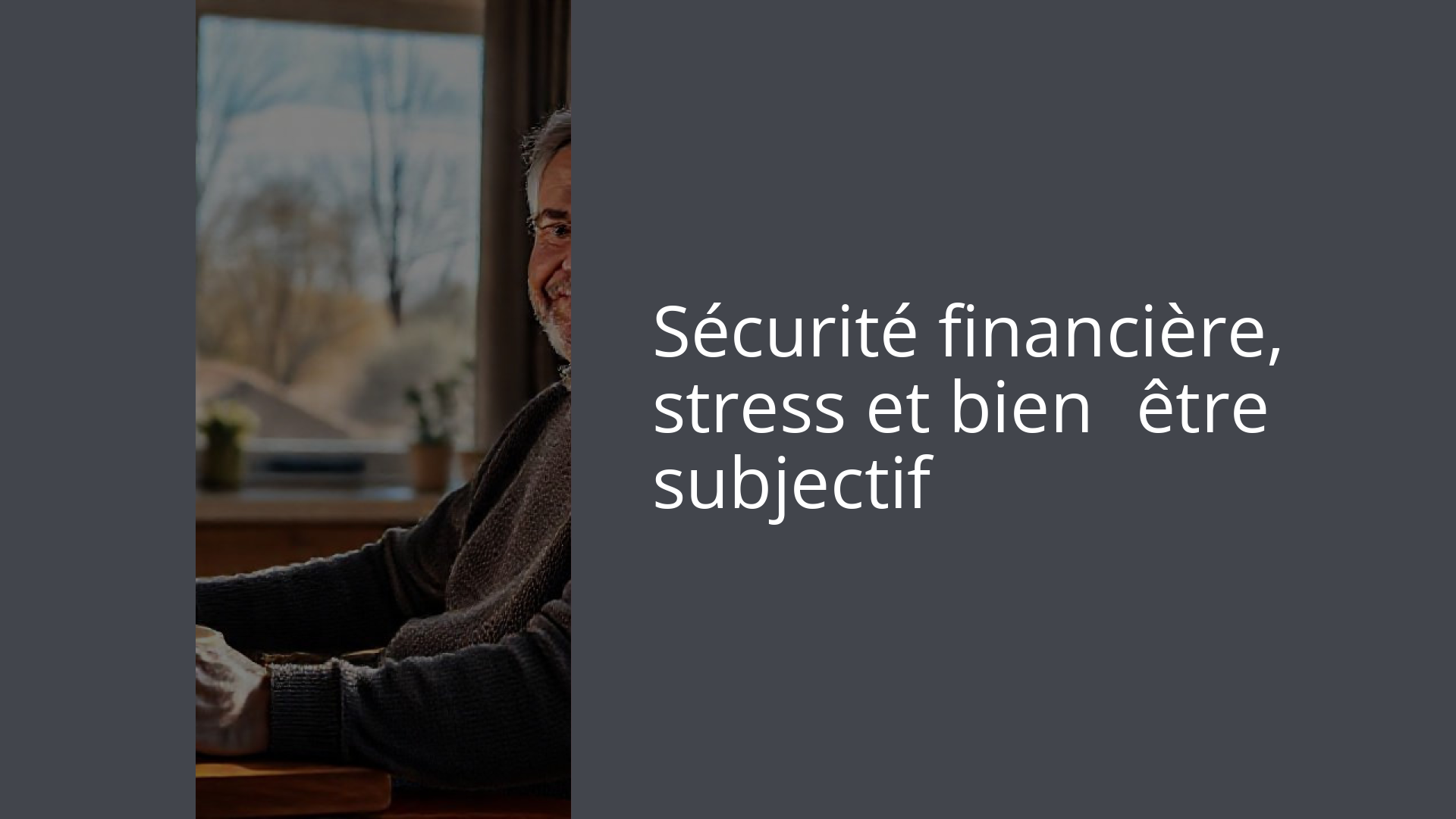Sécurité financière, stress et bien‑être subjectif