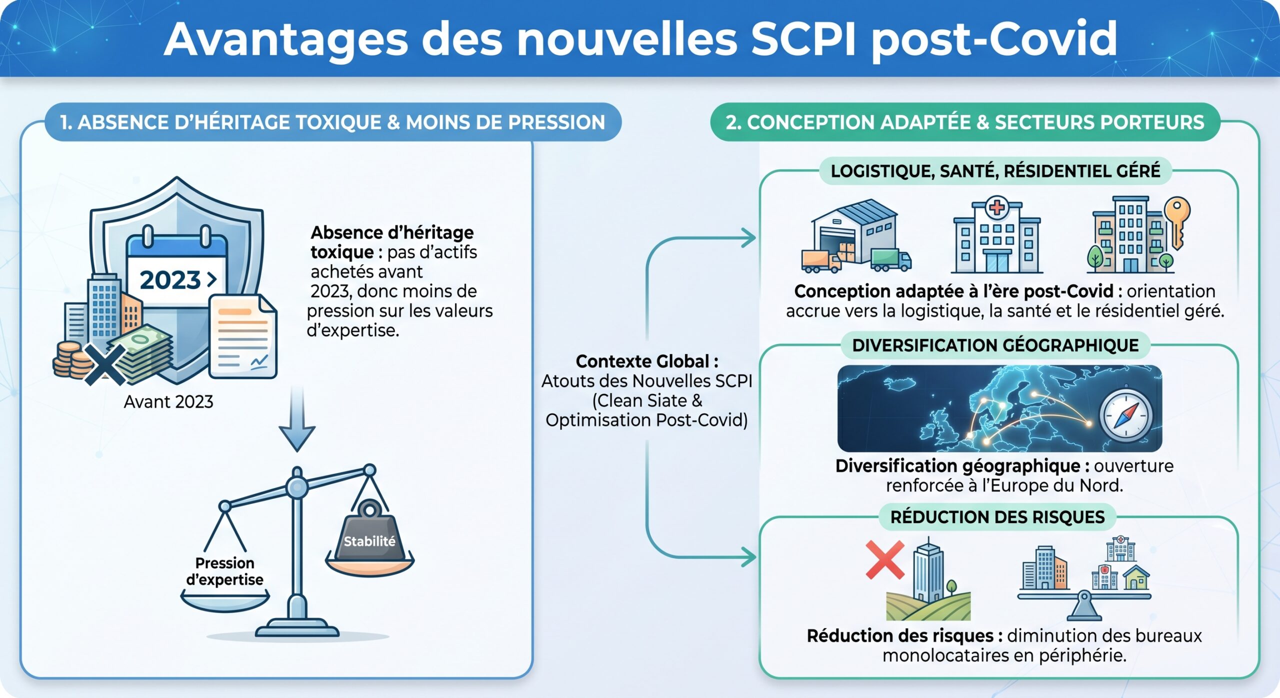 Avantages des nouvelles SCPI post-Covid