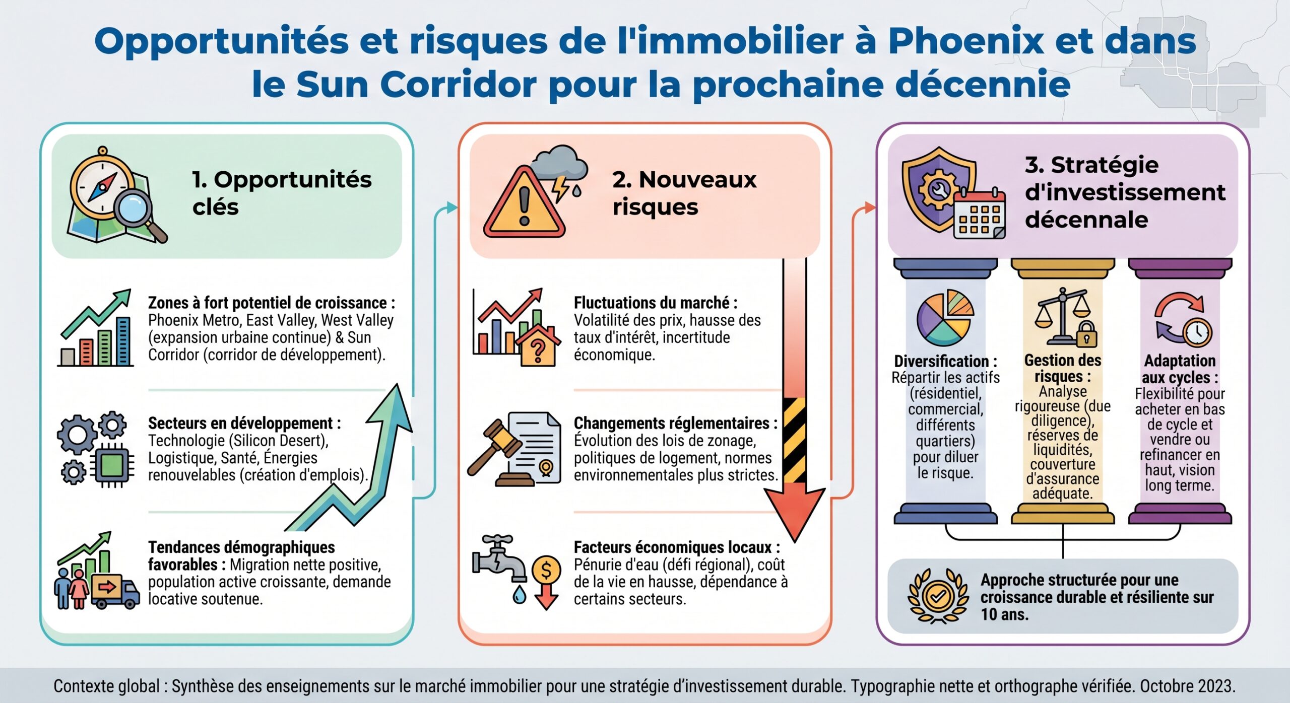Opportunités et risques de l'immobilier à Phoenix et dans le Sun Corridor pour la prochaine décennie