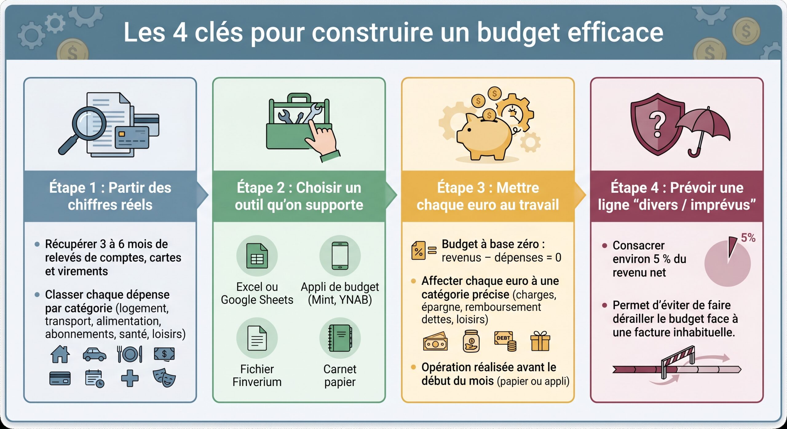 Les 4 clés pour construire un budget efficace