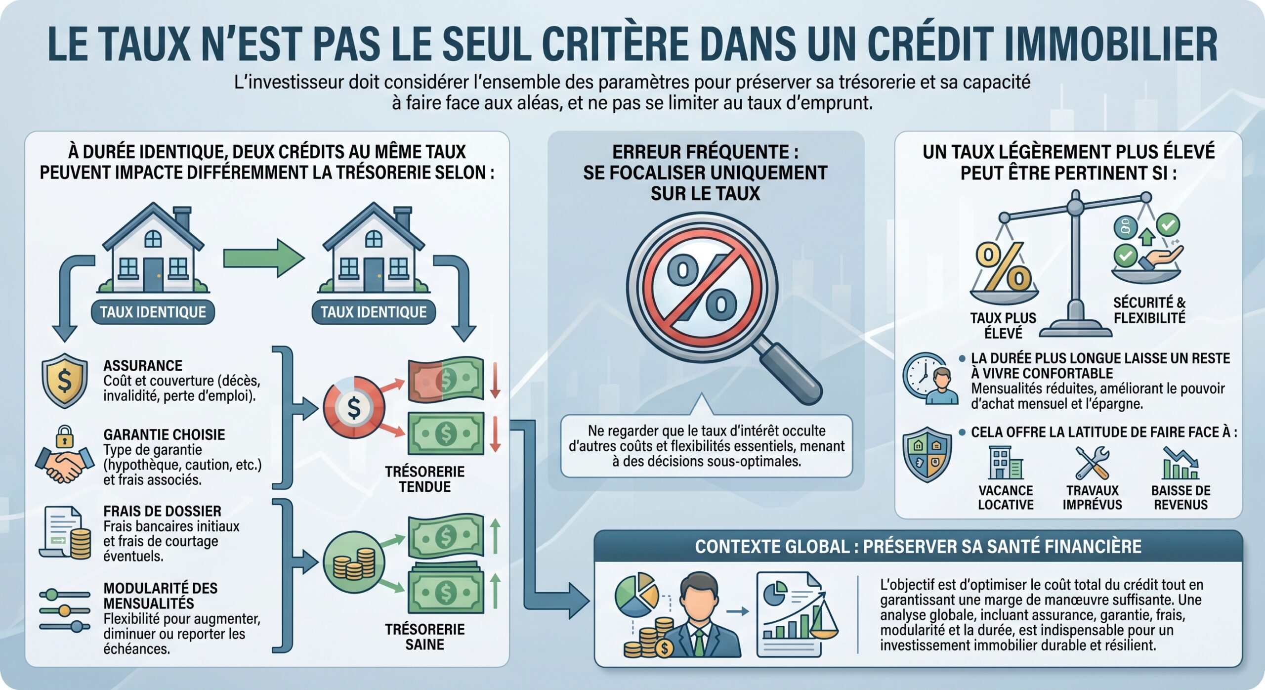 Le taux n'est pas le seul critère dans un crédit immobilier