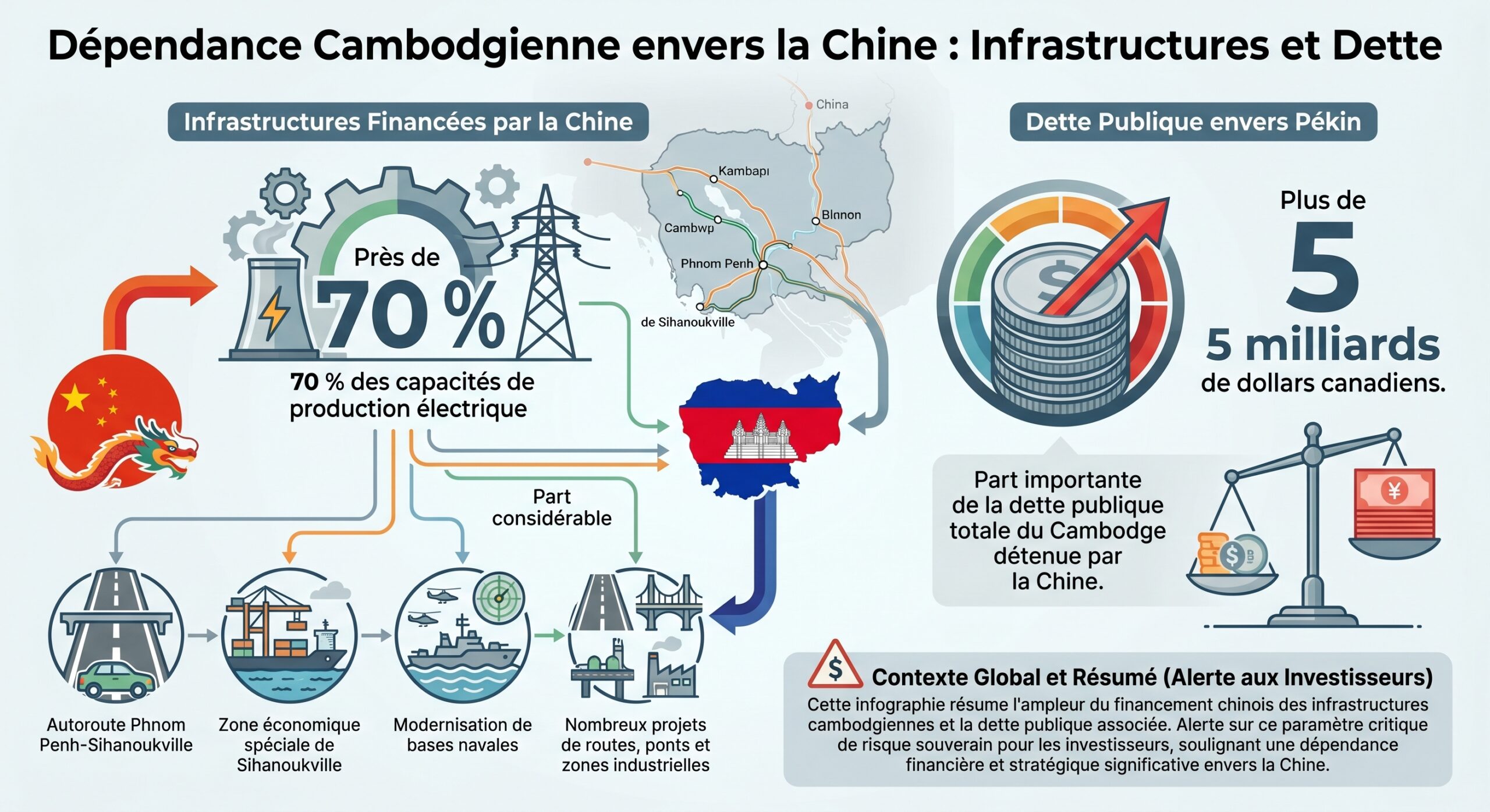 Dépendance cambodgienne envers la Chine : infrastructures et dette