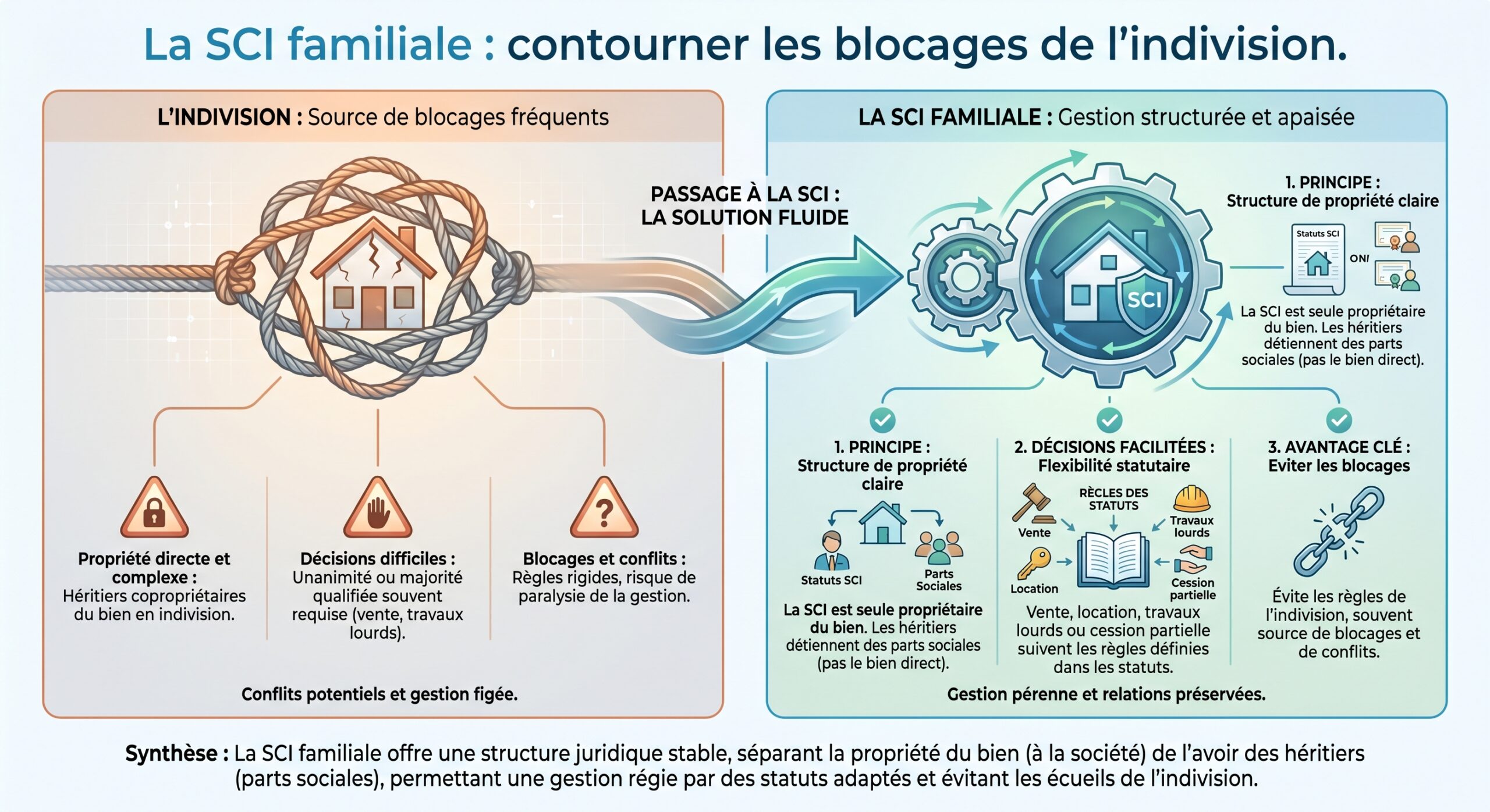 La SCI familiale : contourner les blocages de l'indivision