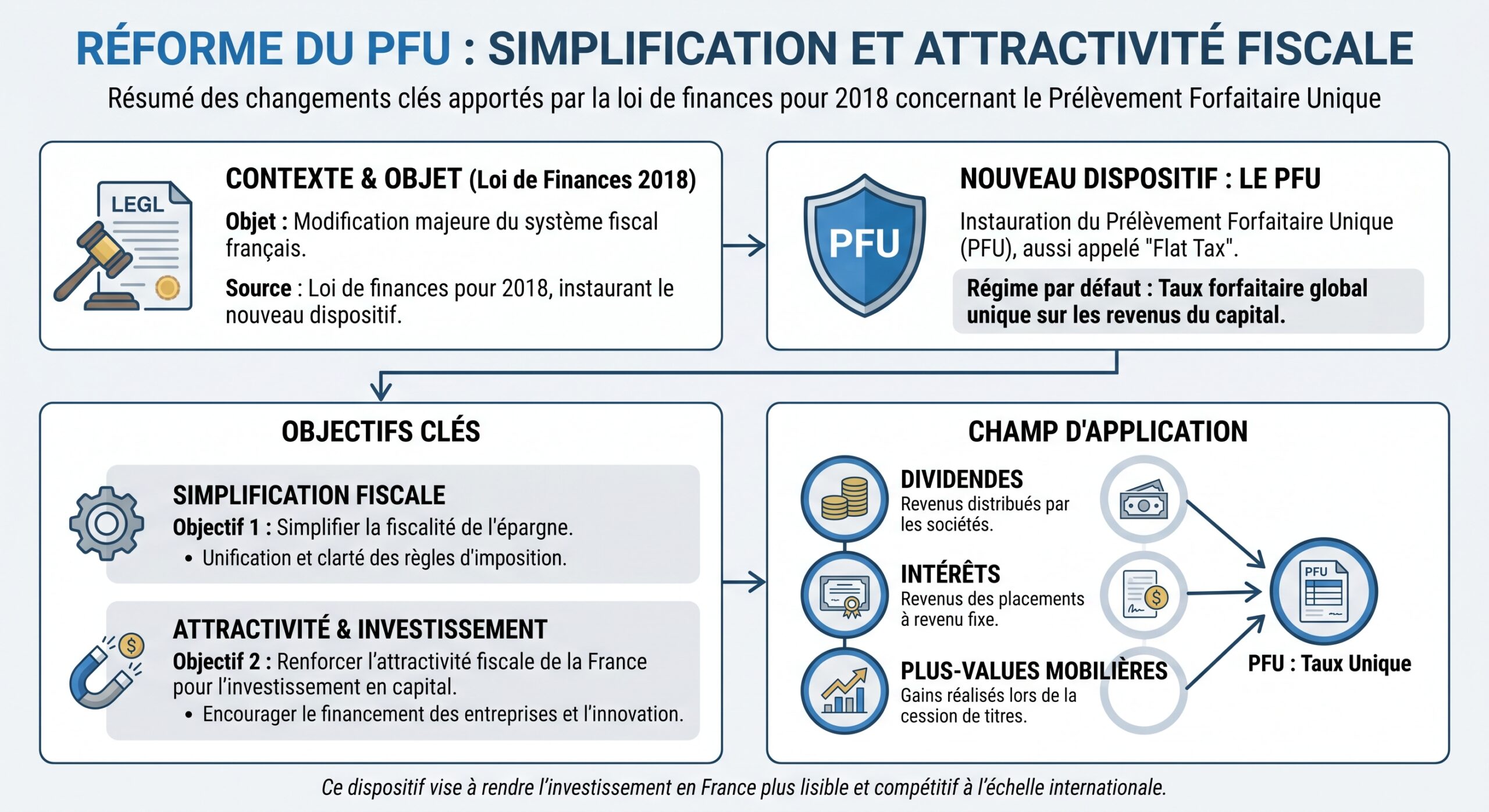 Réforme du PFU : simplification et attractivité fiscale