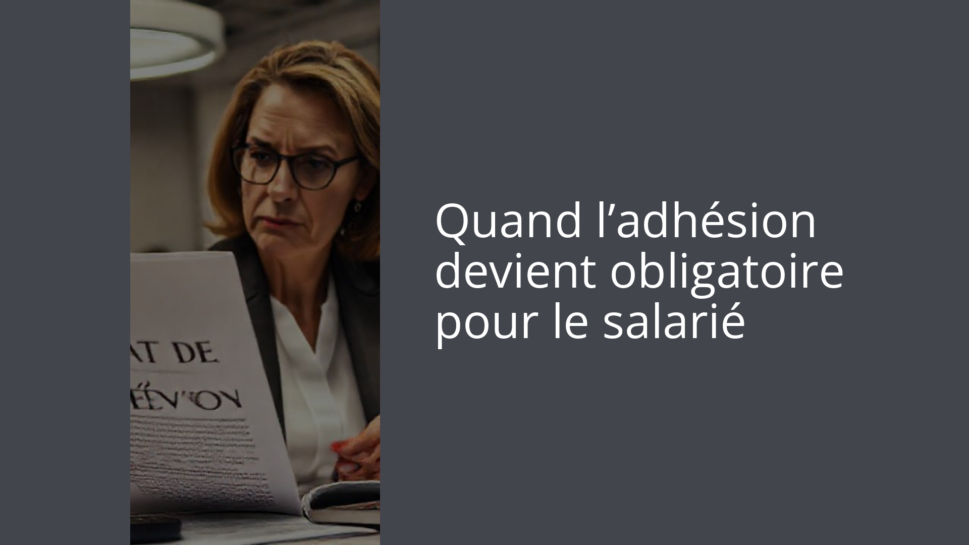 Quand l’adhésion devient obligatoire pour le salarié