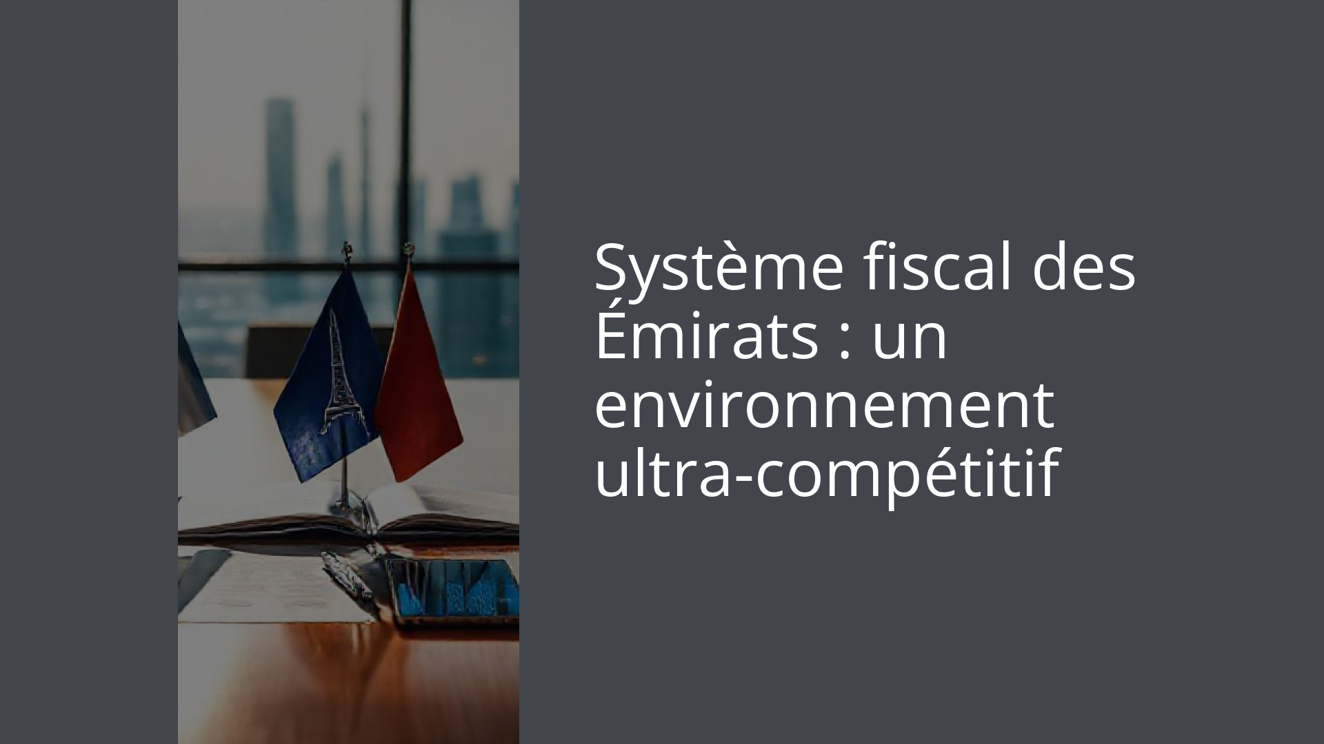 Système fiscal des Émirats : un environnement ultra-compétitif