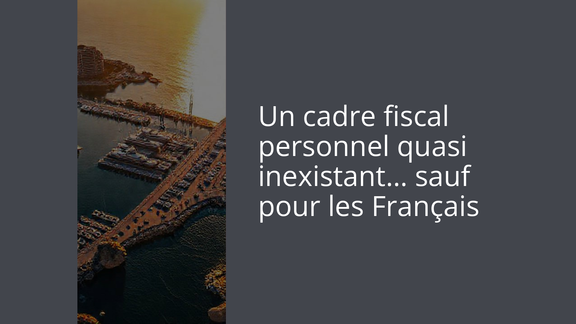 Un cadre fiscal personnel quasi inexistant… sauf pour les Français