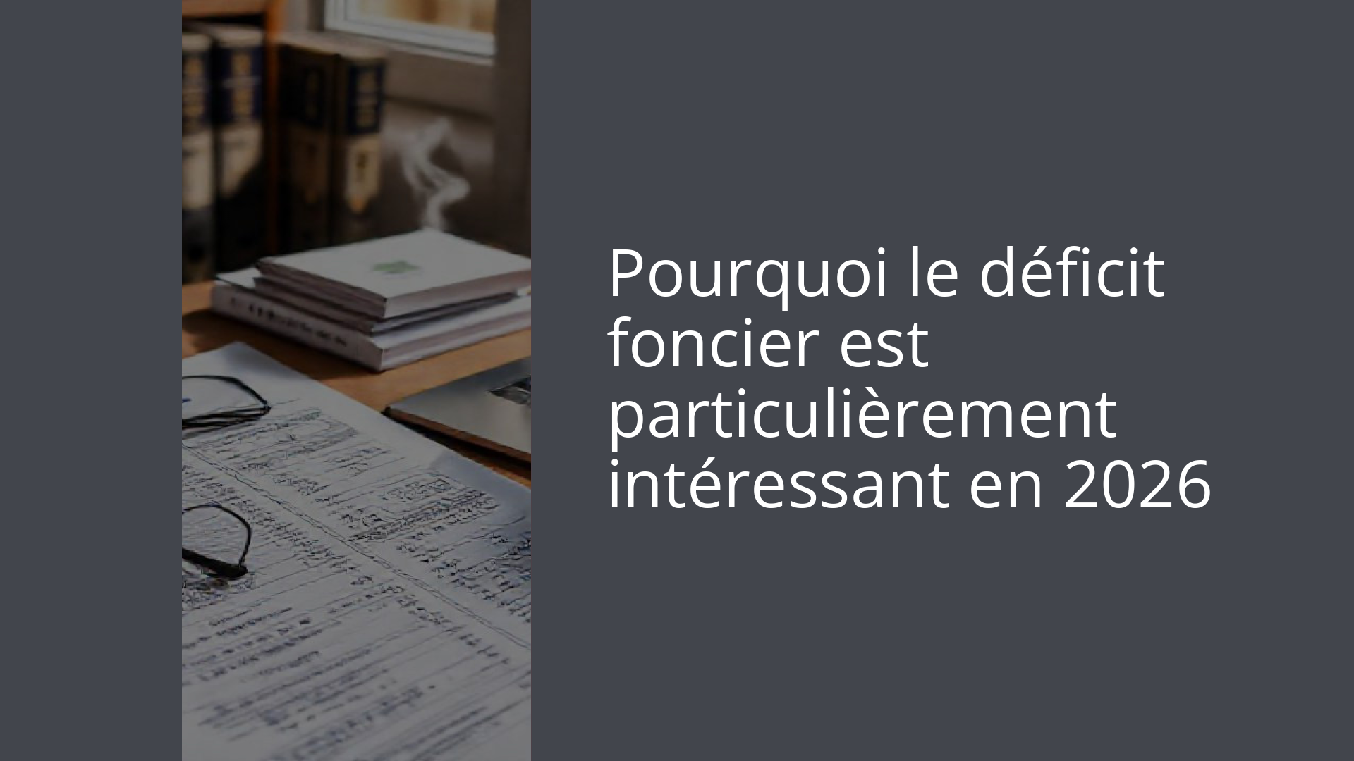Pourquoi le déficit foncier est particulièrement intéressant en 2026