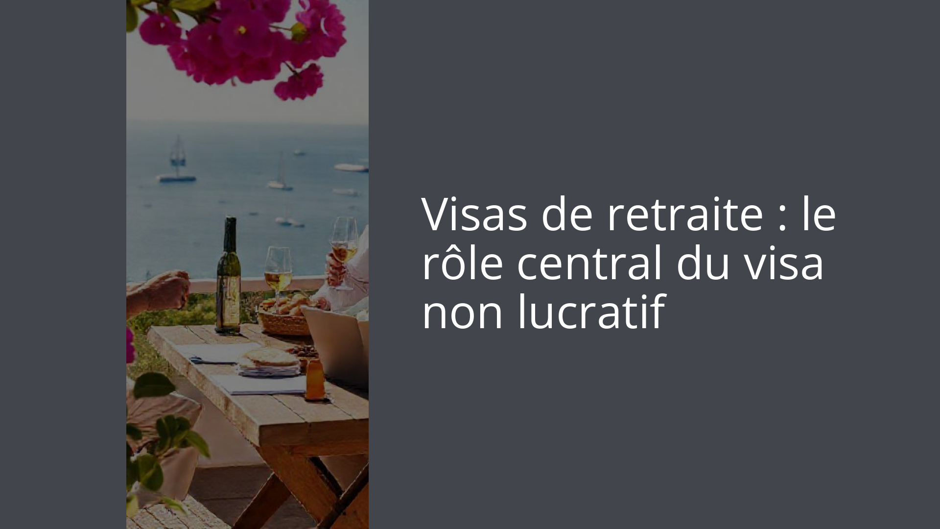 Visas de retraite : le rôle central du visa non lucratif