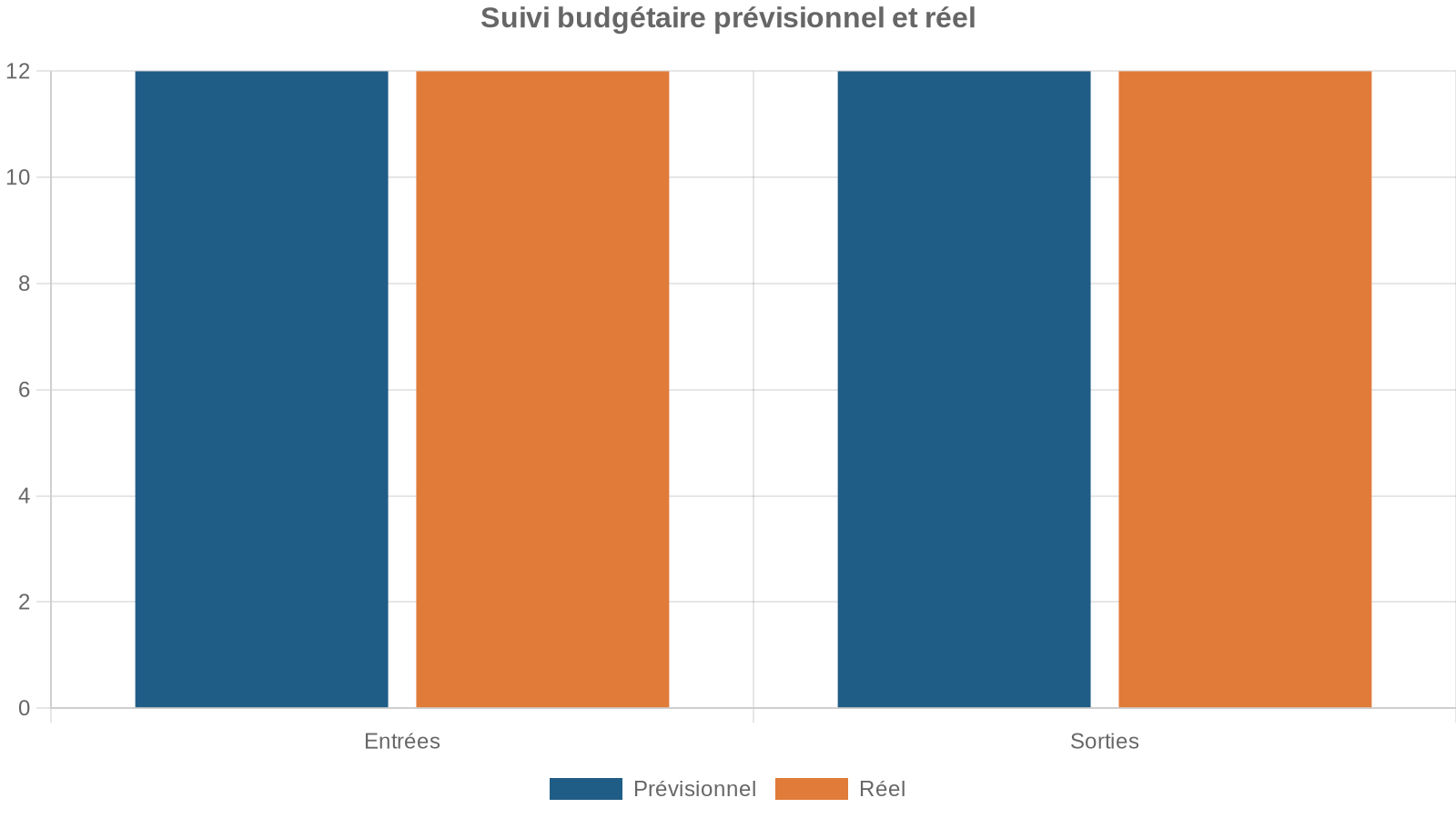 Suivi budgétaire prévisionnel et réel