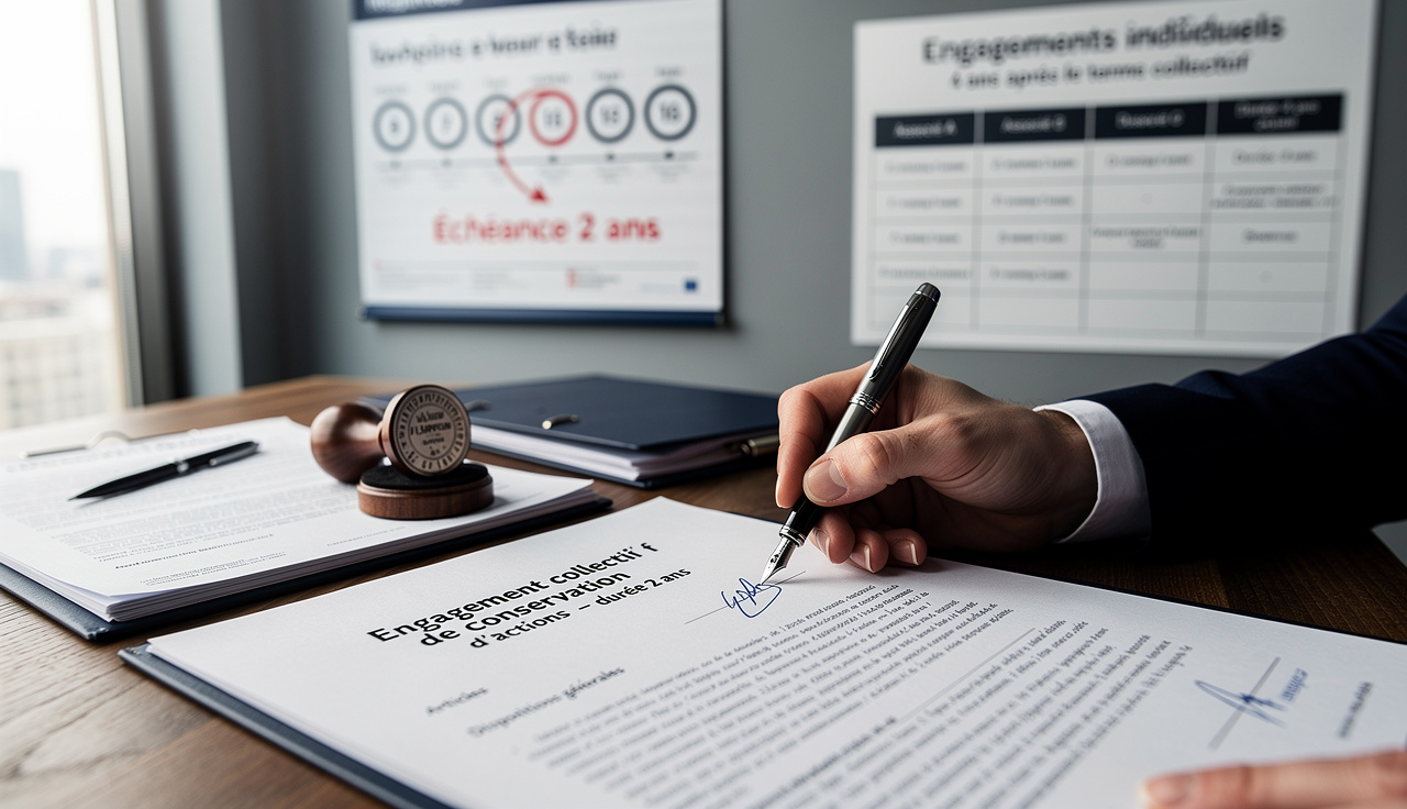 Engagement de conservation d'actions
