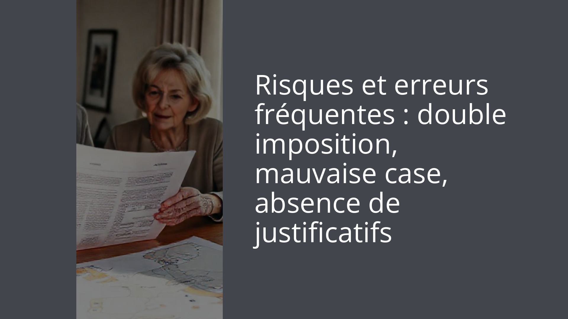 Risques et erreurs fréquentes : double imposition, mauvaise case, absence de justificatifs