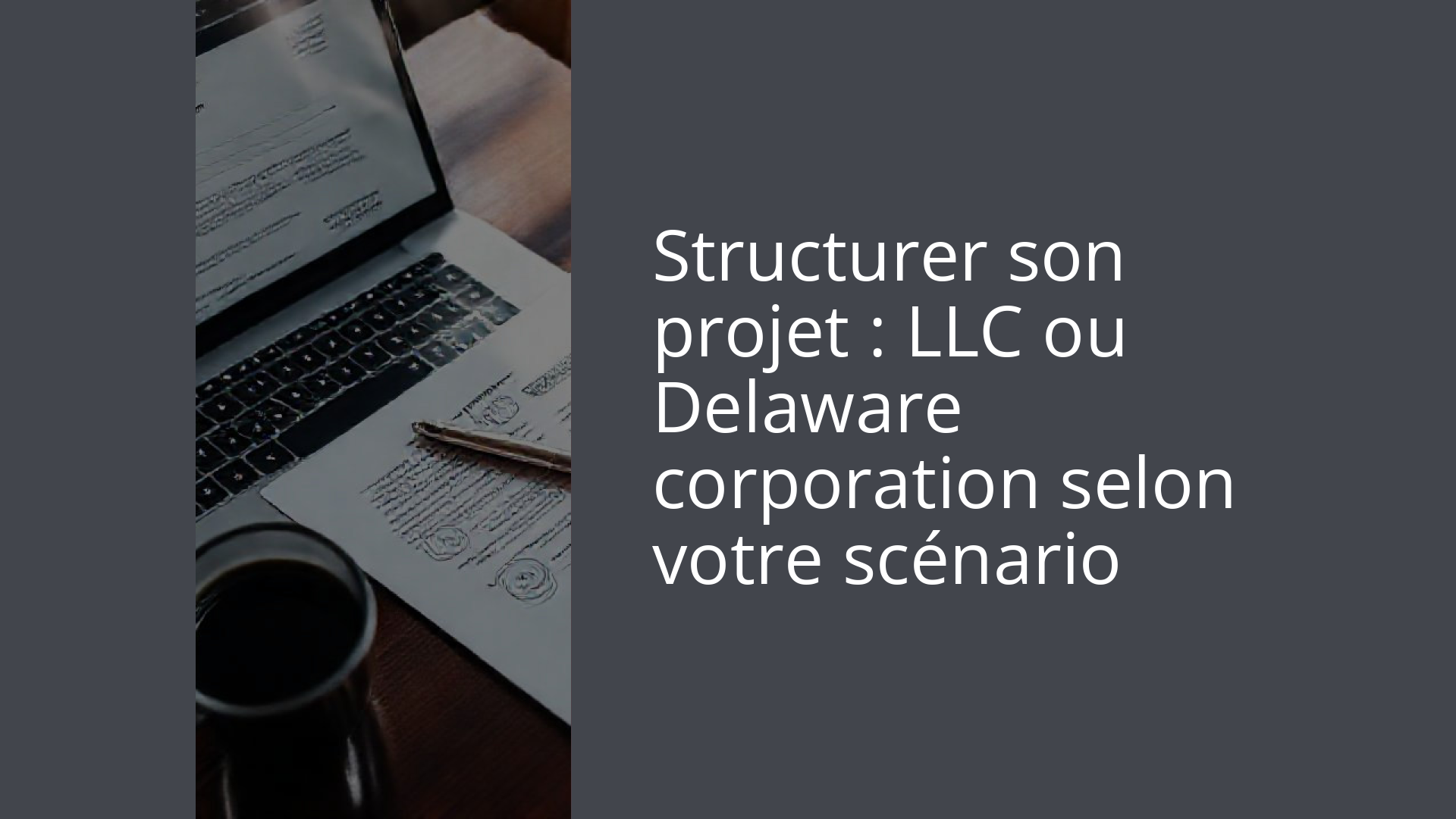 Structurer son projet : LLC ou Delaware corporation selon votre scénario