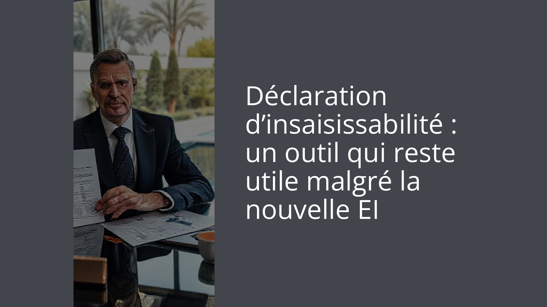 Déclaration d’insaisissabilité : un outil qui reste utile malgré la nouvelle EI