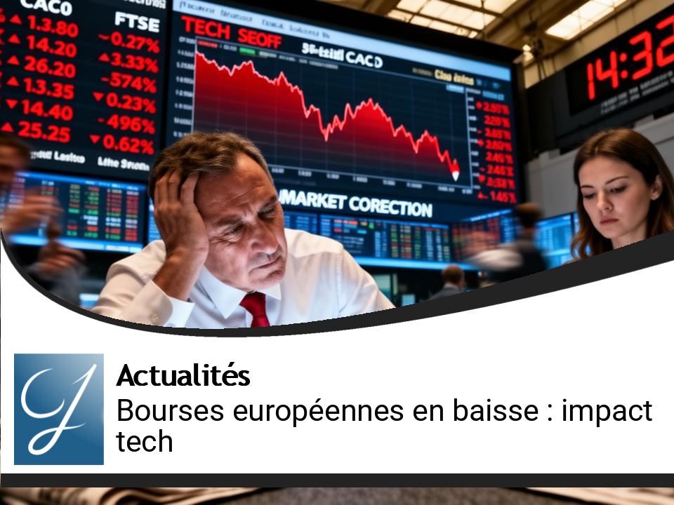 Bourses européennes en baisse : impact du recul technologique
