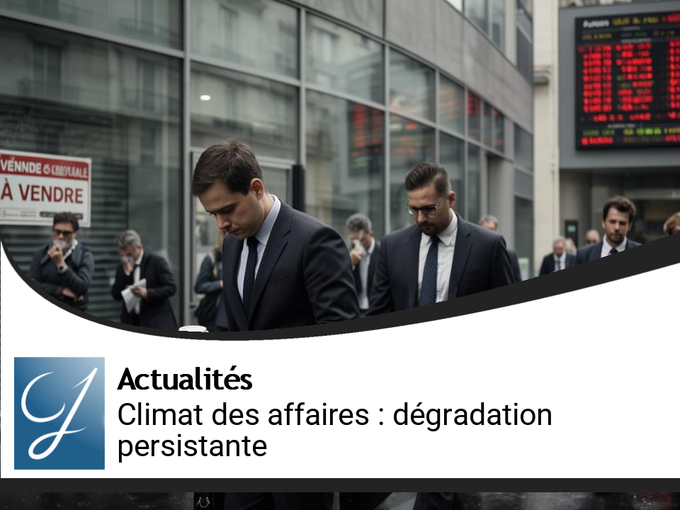 Climat des affaires en juin : une dégradation persistante en France