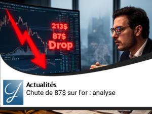 Correction du marché de l&rsquo;or : une chute de 87 dollars à analyser