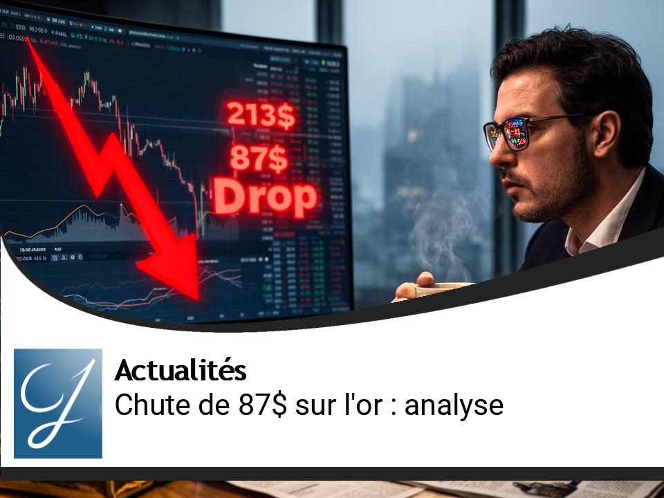 Correction du marché de l&rsquo;or : une chute de 87 dollars à analyser