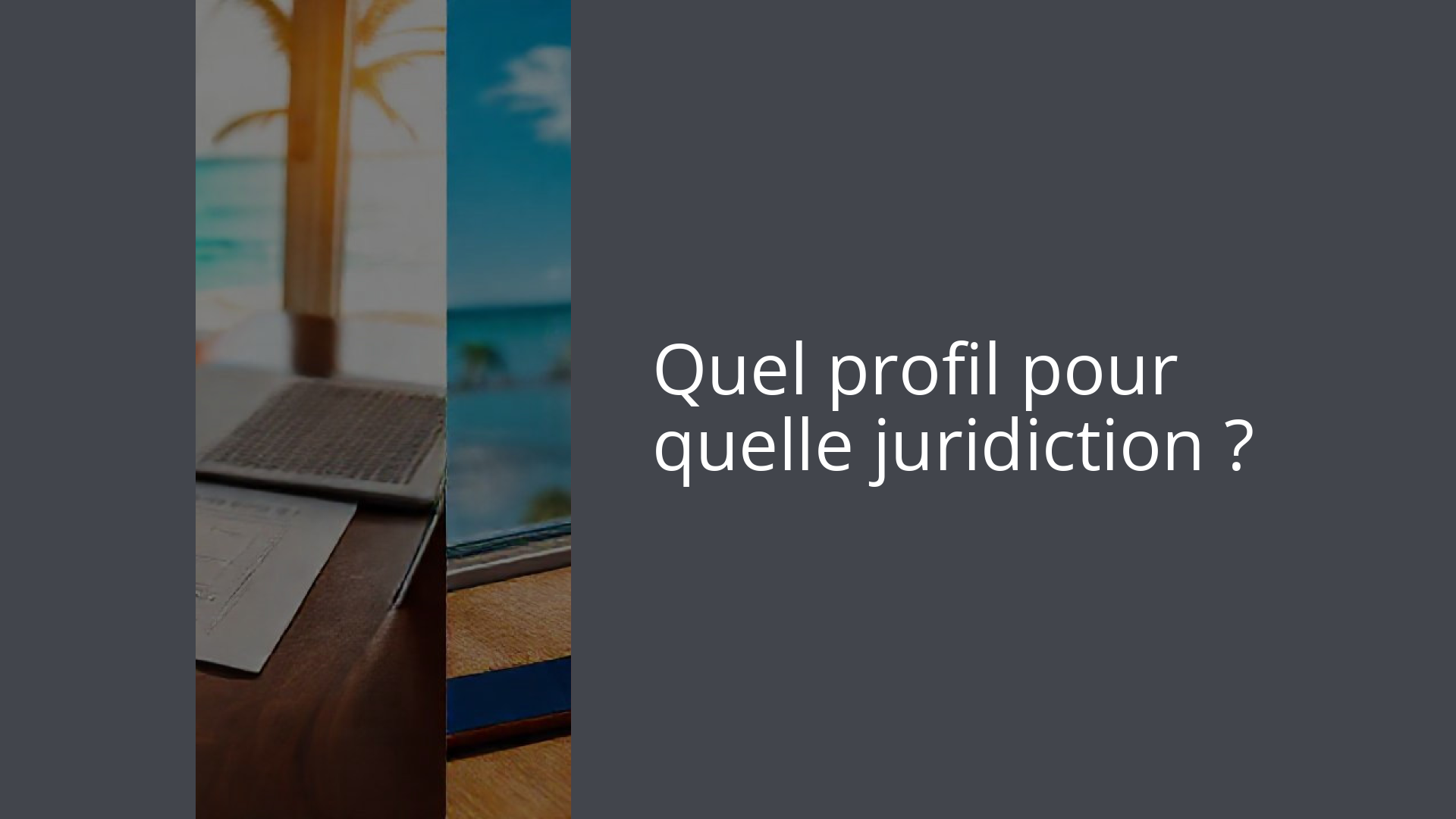 Quel profil pour quelle juridiction ?