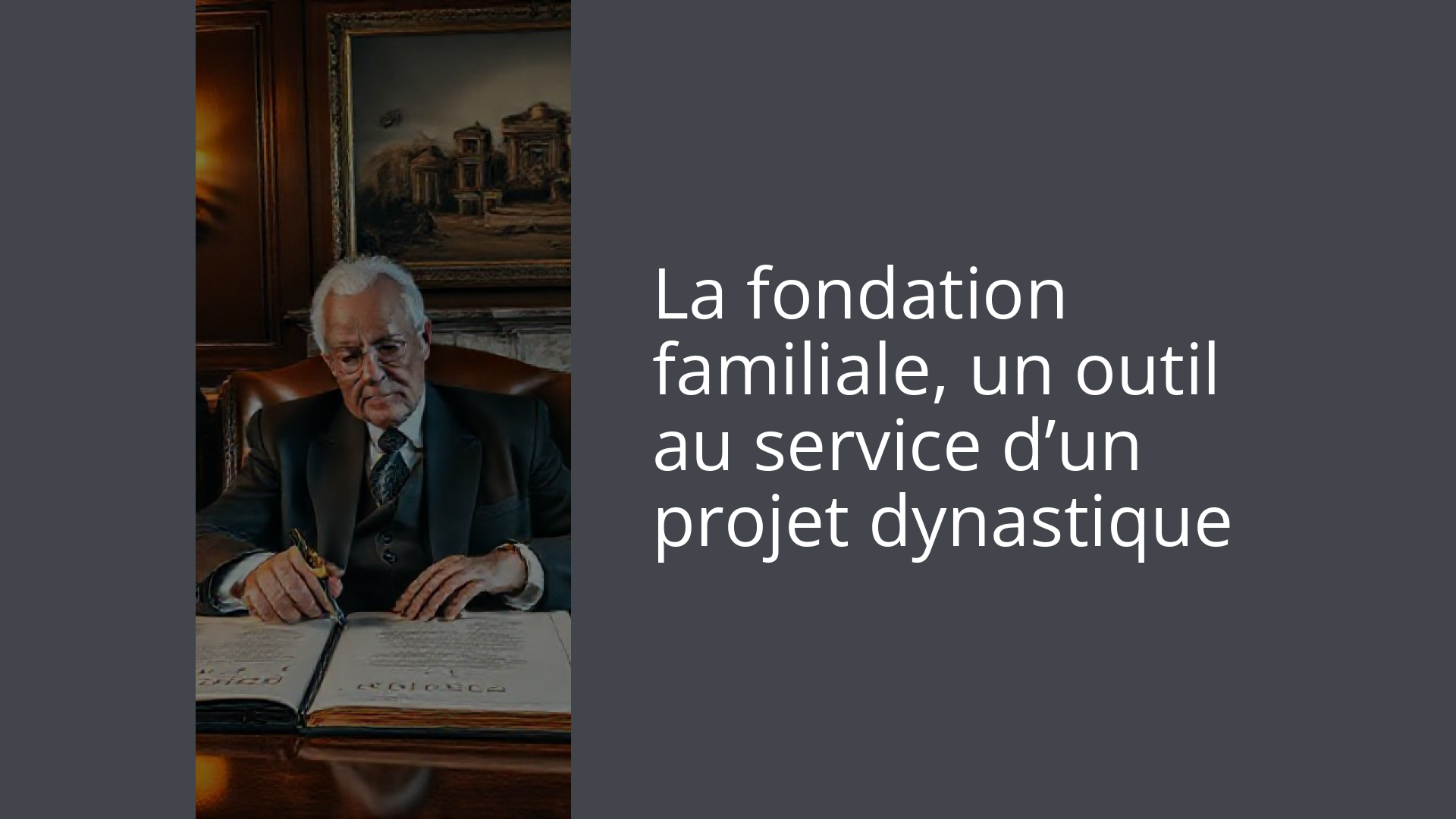 La fondation familiale, un outil au service d’un projet dynastique