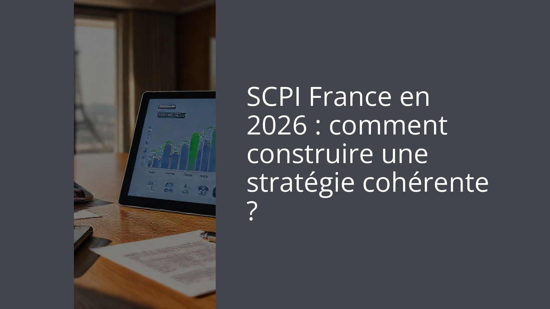SCPI France en 2026 : comment construire une stratégie cohérente ?