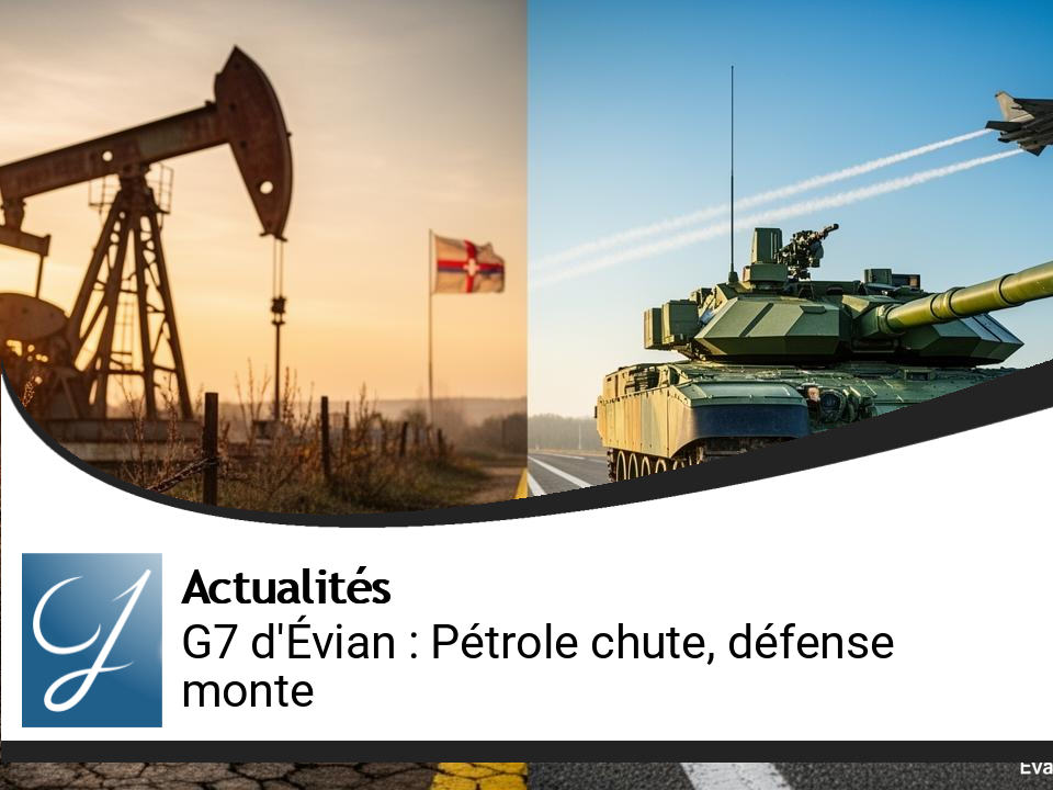 Impact du G7 d&rsquo;Évian : Pétrole en chute et défense en ascension