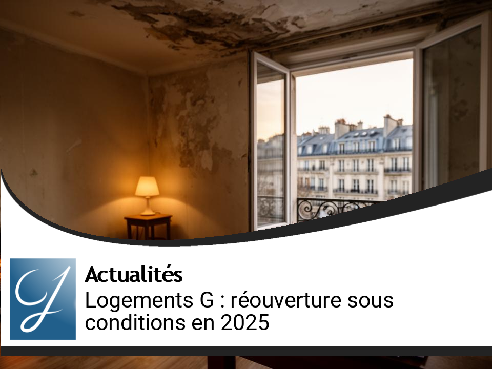 Logements G : vers une reprise encadrée des mises en location