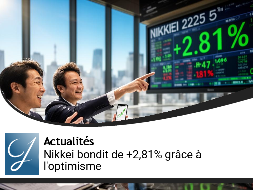 L’optimisme des investisseurs propulse le Nikkei à +2,81 %