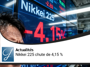 Nikkei 225 : Plongée de 4,15 % dans un climat d’incertitude boursière