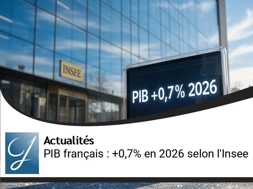 Prévisions 2026 : Le PIB français en hausse de 0,7 % selon l&rsquo;Insee