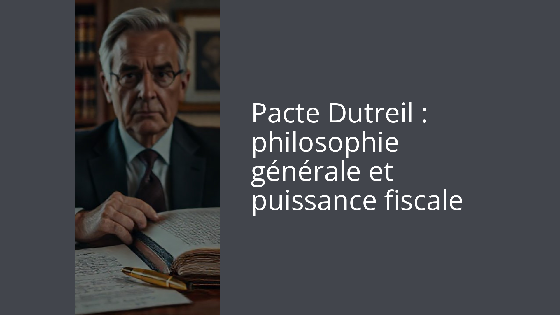 Pacte Dutreil : philosophie générale et puissance fiscale