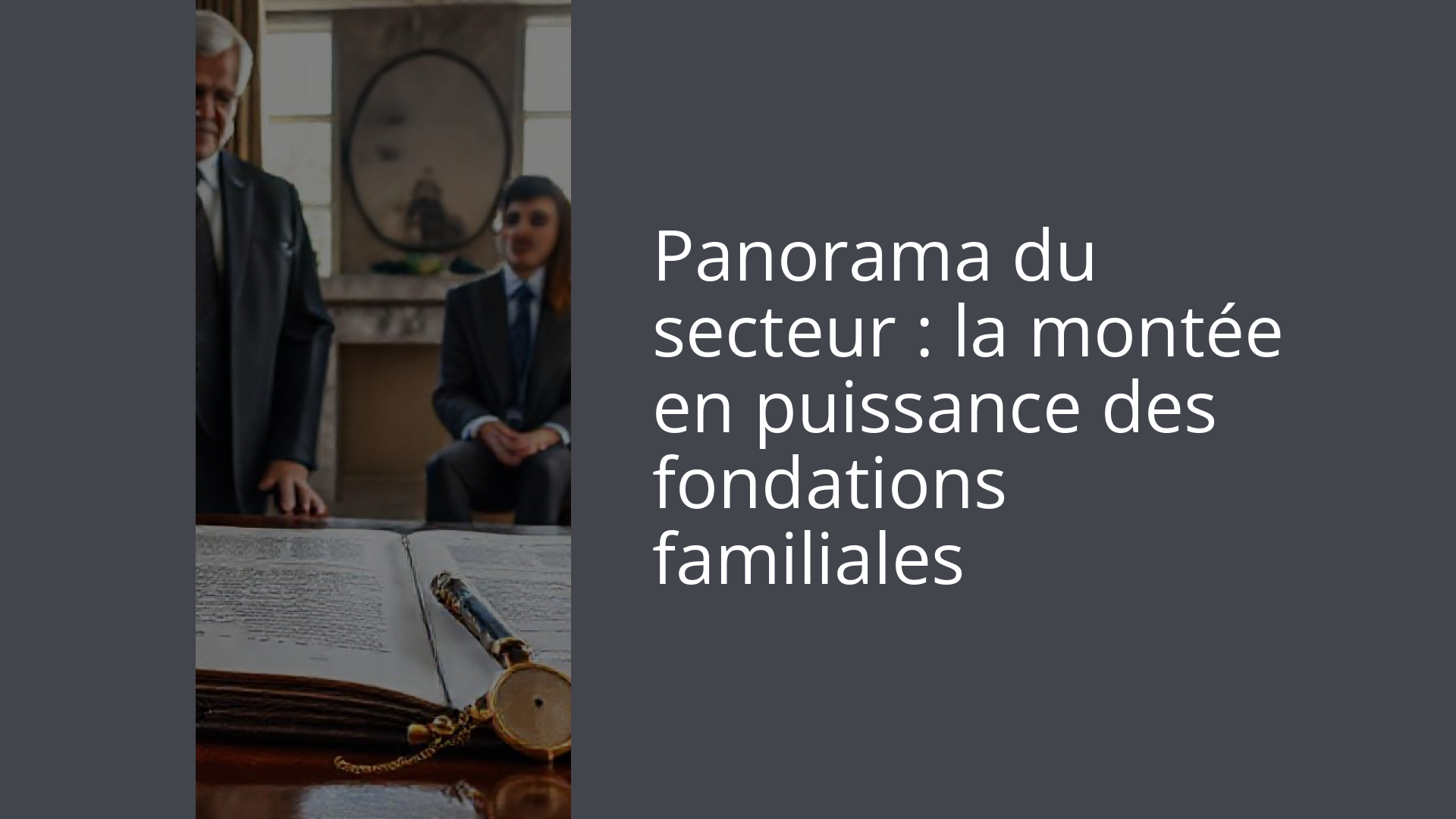 Panorama du secteur : la montée en puissance des fondations familiales