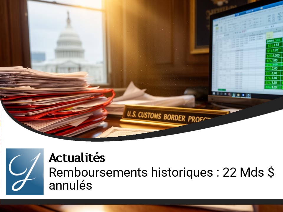 Remboursements historiques : 22 milliards $ de droits de douane annulés aux US