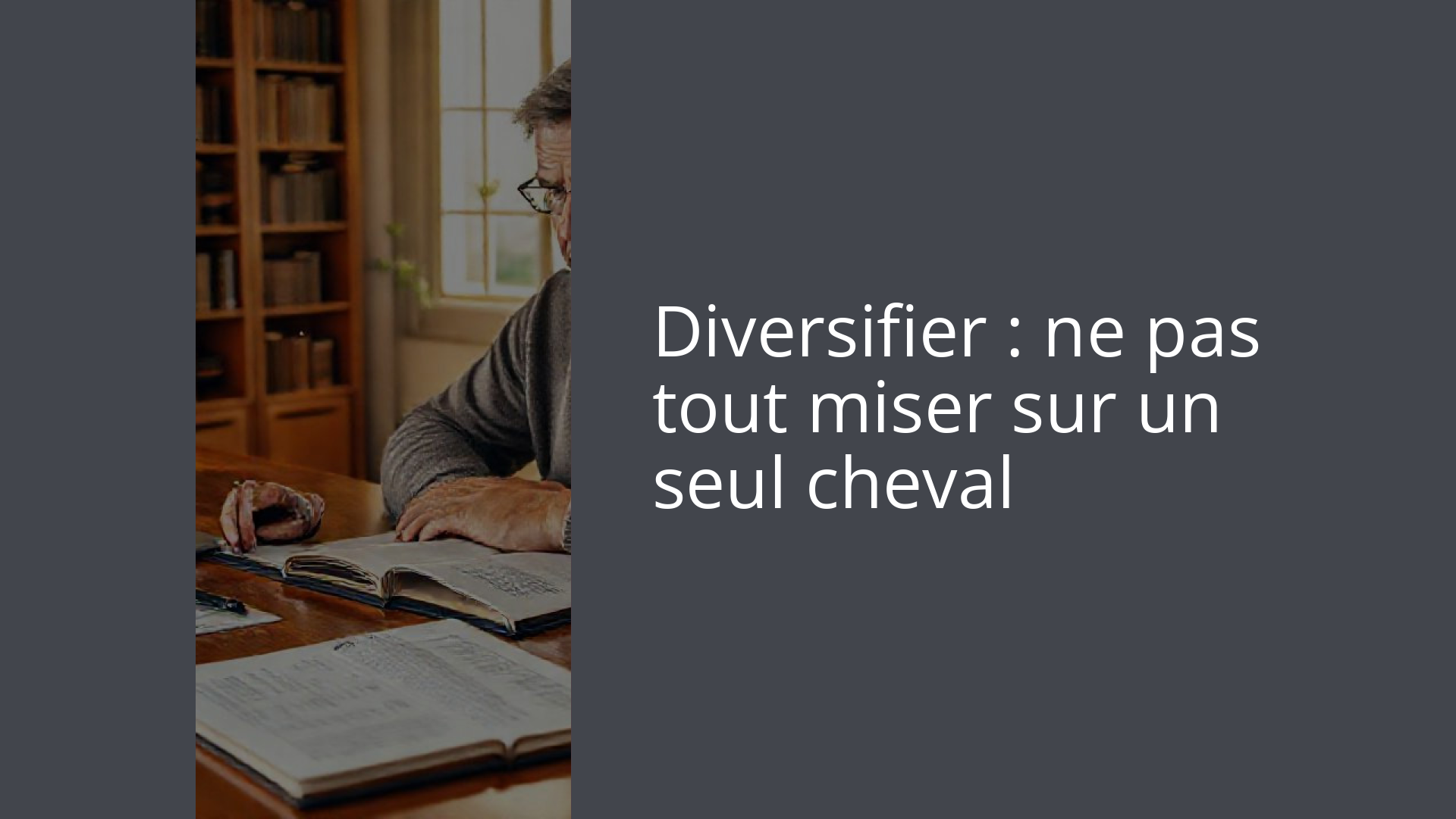 Diversifier : ne pas tout miser sur un seul cheval