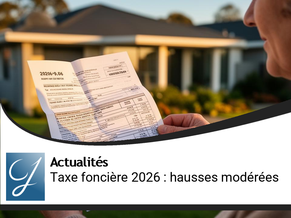 Taxe foncière 2026 : Modération des hausses pour les propriétaires